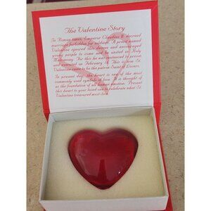 Red glass heart keepsake.